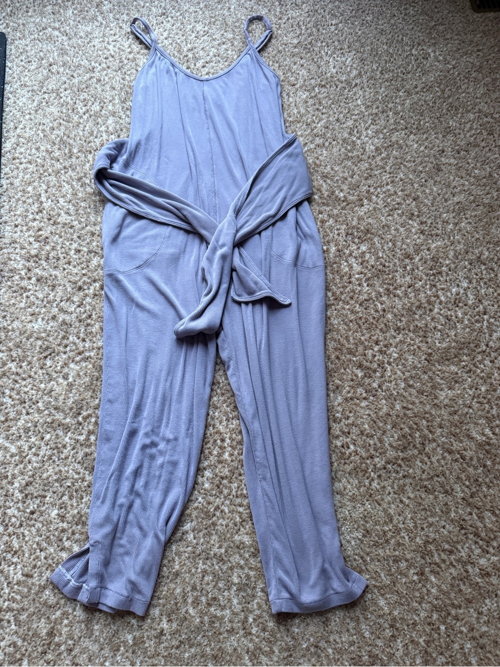 Women's Lavender Sleeveless Jumpsuit from Anthropology size Xs